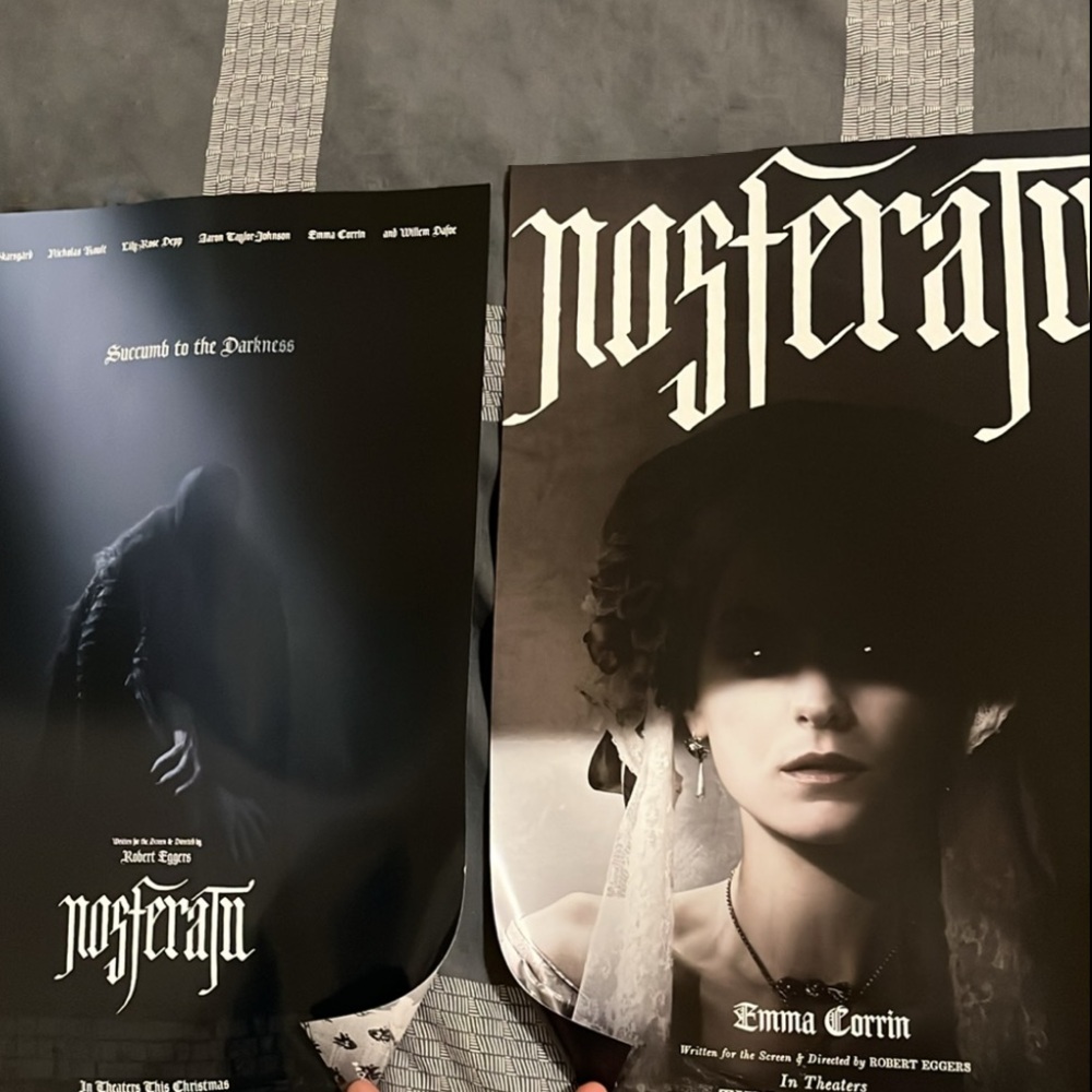 Nosferatu Movie Poster (2-SIDED) 2024 - Friday 12/13 ORIGINAL & RARE 11 x 17